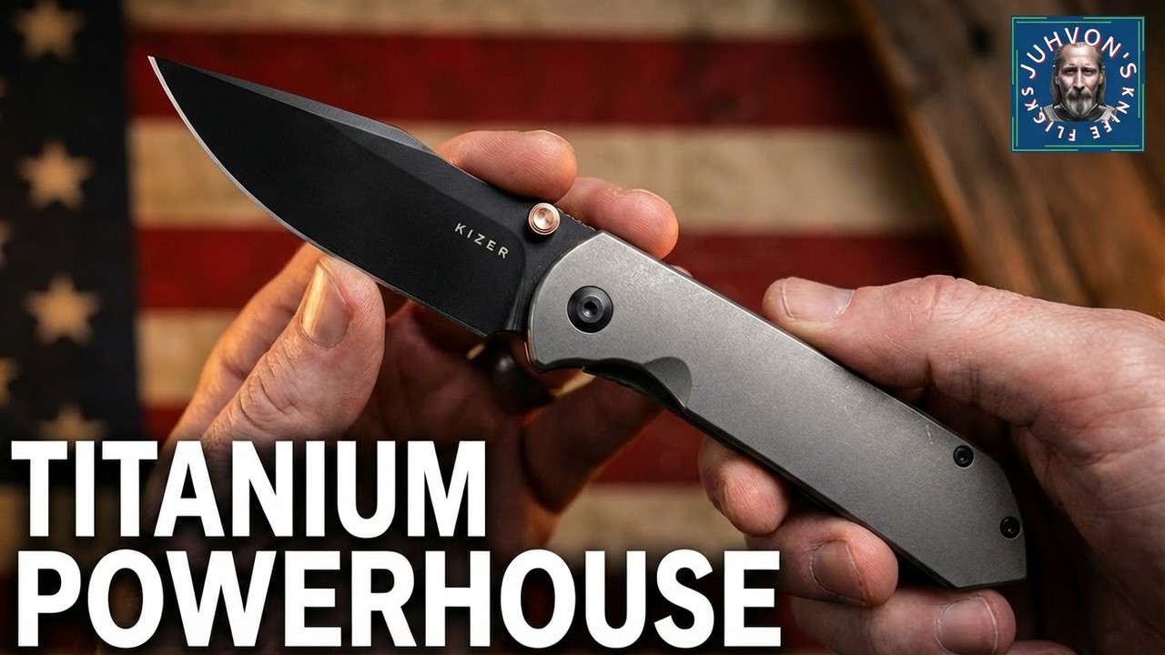 Titanium Harpoon Powerhouse! ⚡ Full Review of the Harpoon Fold by Kizer Cutlery x Maverick Customs