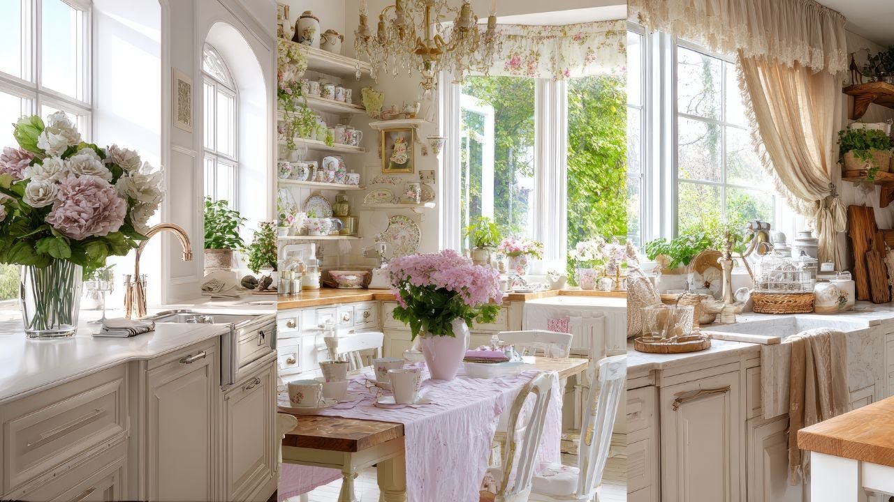 Dreamy Small Kitchen Styling ✨ | Romantic Vintage Shabby Chic Meets Modern Elegance
