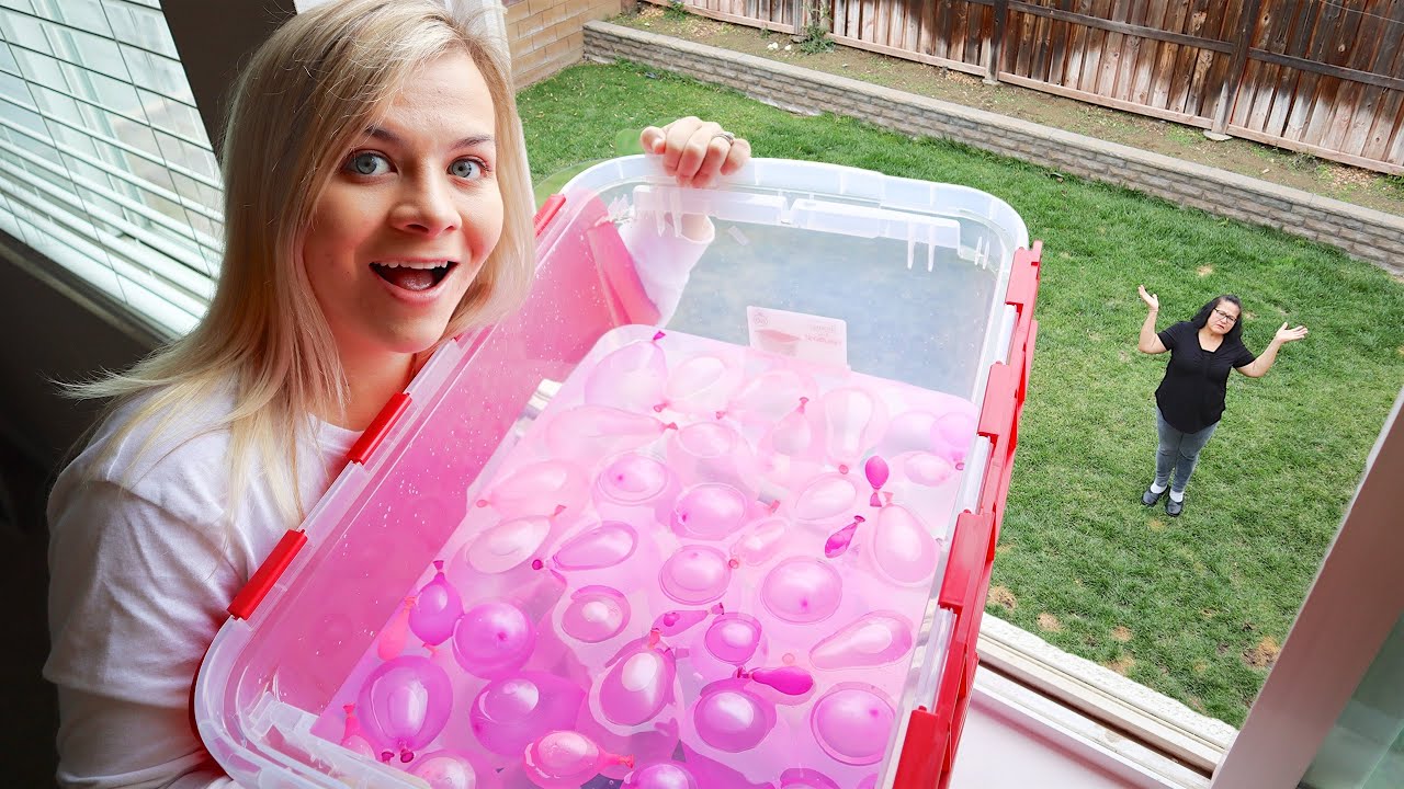 FREEZING Water Balloon Prank On MOTHER IN LAW