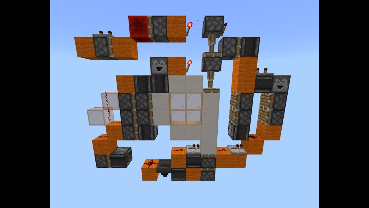 2x2 Seamless Glass Door for Bedrock Edition