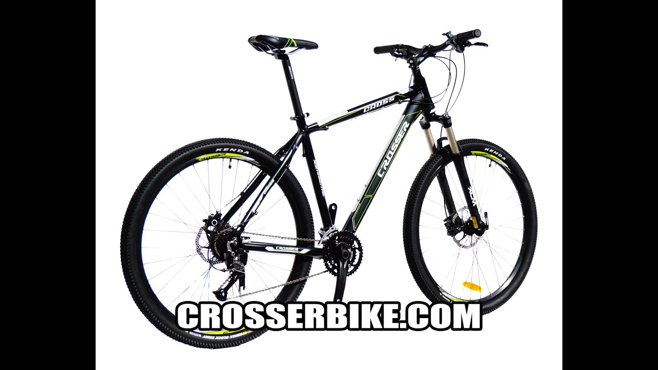 Велосипед Crosser Cross 29 рама 21 черный с зеленым