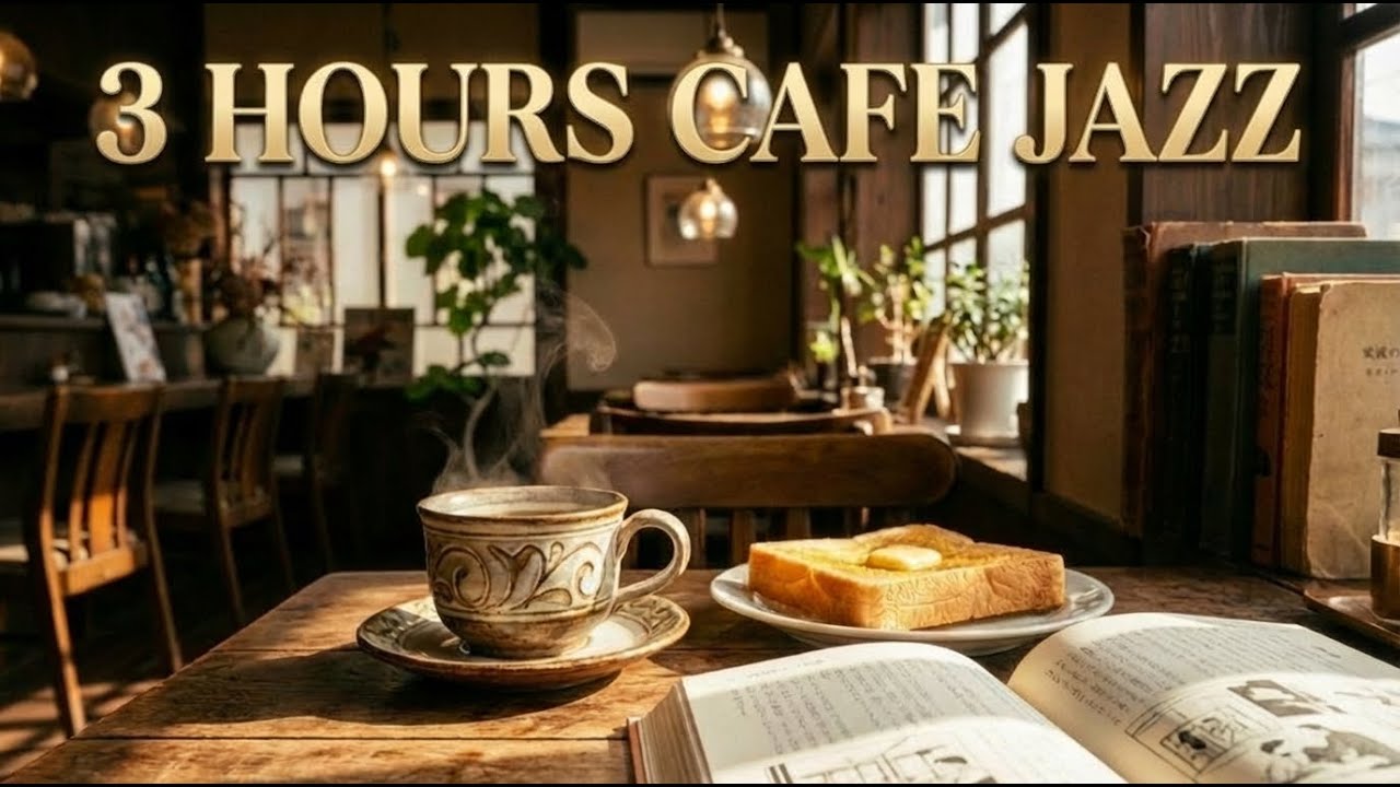 Cozy Coffee Shop Ambience - 3 Hours of Relaxing Jazz & Bossa Nova for Work, Study, Sleep
