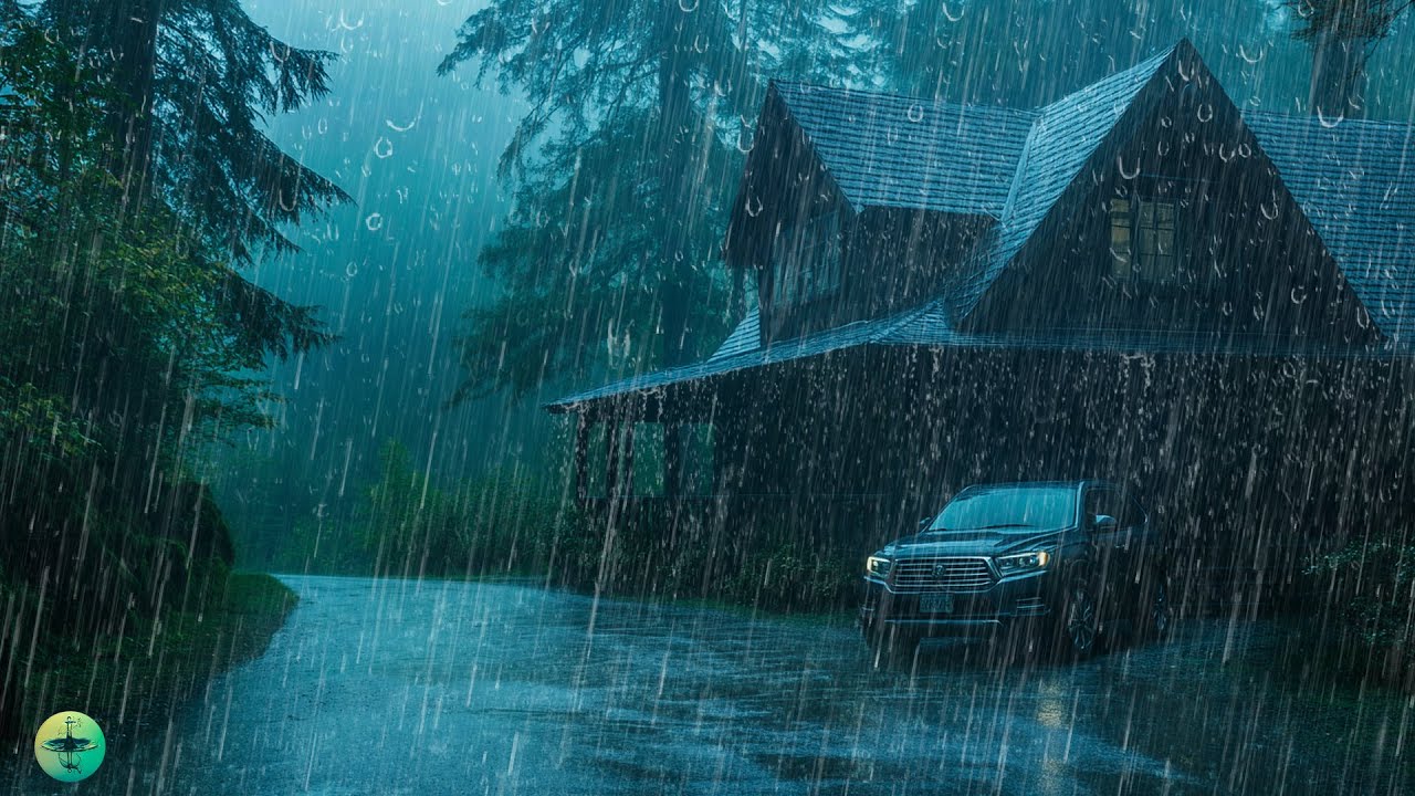 Sono Profundo Perfeito - Barulho de Chuva Forte e Trovoadas no Telhado - Chuva Relaxante para Dormir