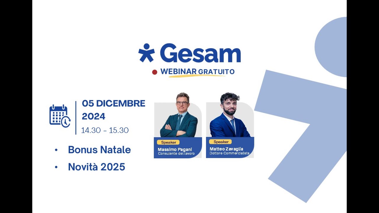 WEBINAR   BONUS NATALE E NOVITA' 2025