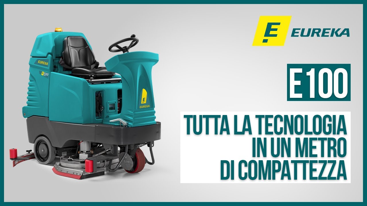 Lavapavimento Industriale Uomo a Bordo E100 Eureka | Pista di pulizia da metro