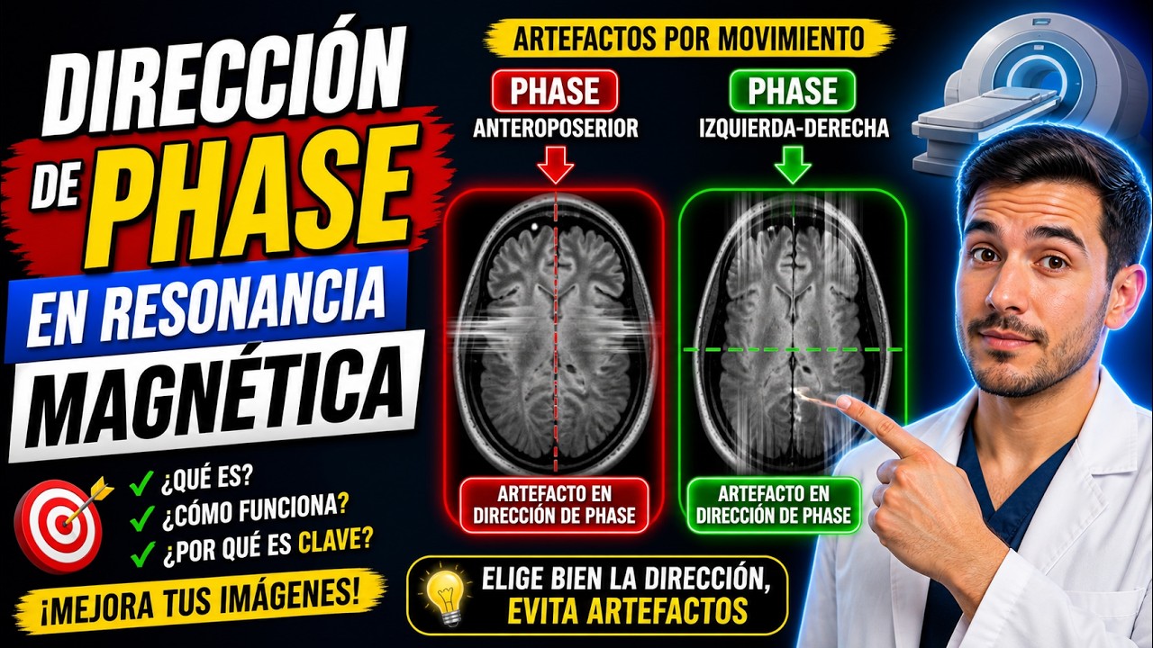✅ EVITA ERRORES de NOVATO en Resonancia Magnética. La Dirección de fase es un PARÁMETRO fundamental