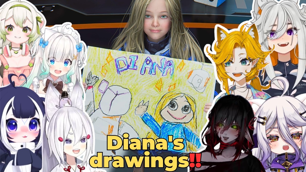 VTubers React to Diana&rsquo;s Drawings & Cute Moments [Pragmata]
