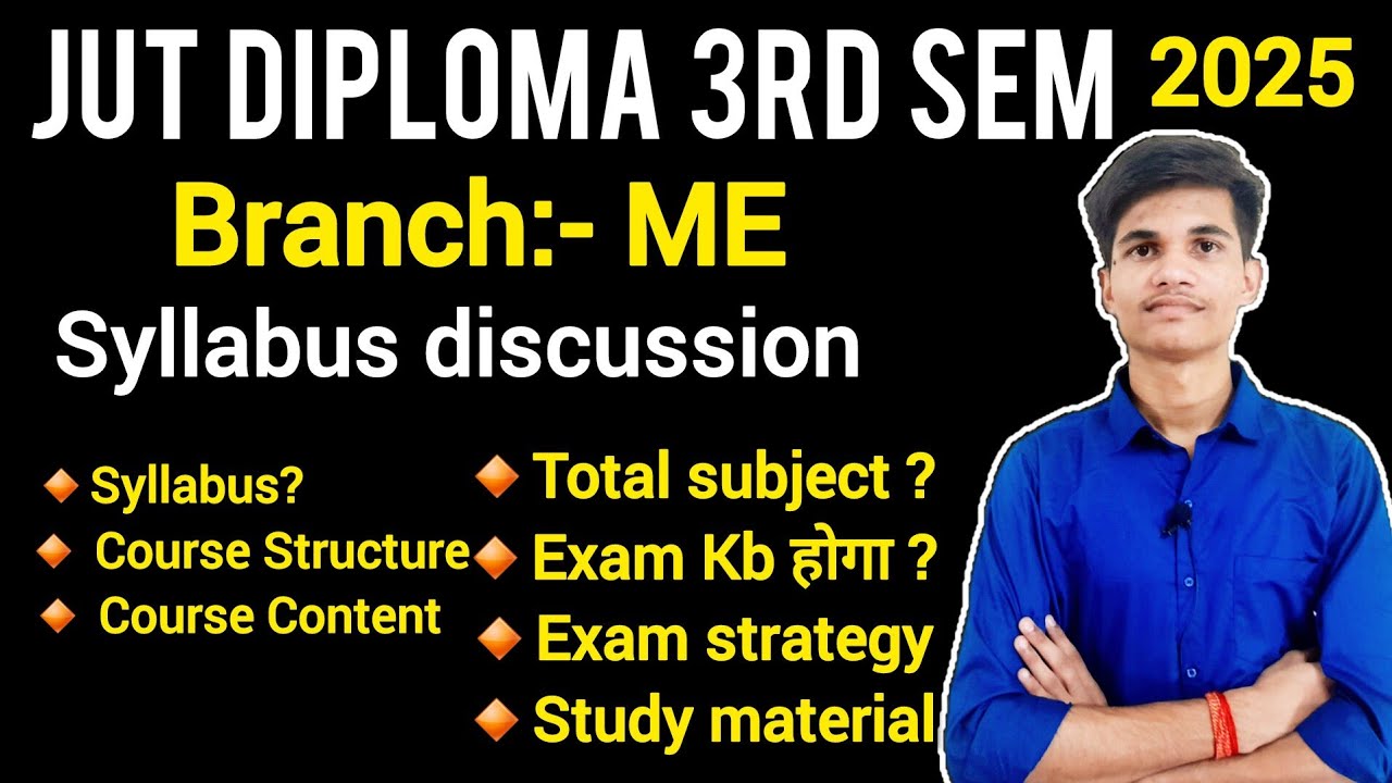 Jharkhand Polytechnic 3rd Semester ME Full Syllabus 2025 🔥 | JUT Diploma Mechanical Study Material 