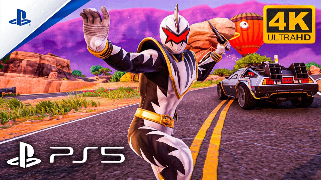 Fortnite (PS5 SLIM) 4K 60FPS ULTRA HD Gameplay | Skin White Dino Ranger