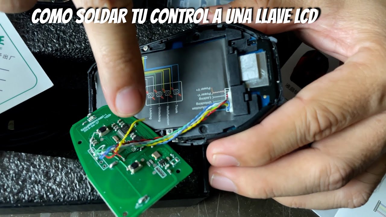 Como acoplar tu alarma a una llave LCD soldar placa a SmartKey tipo 11