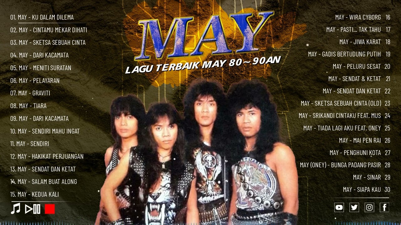Koleksi Album Lagu-Lagu Terbaik May 90An || lagu slow rock malaysia terbaik || Ku Dalam Dilema