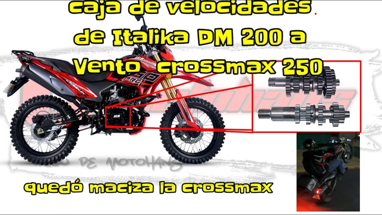 Le Cambiamos la caja de velocidades de una Italika DM 200 a vento crossmax 250