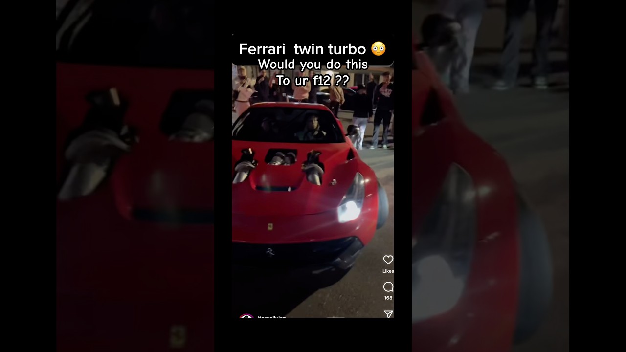 Ferrari F12. With twin turbos 😳. 