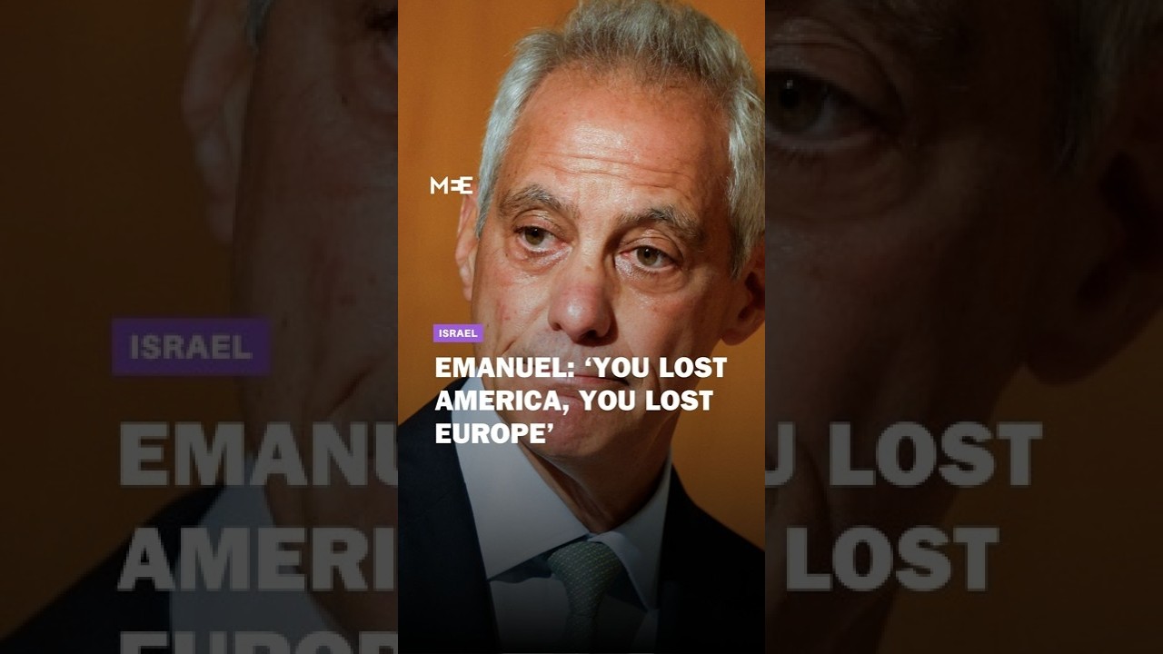 Rahm Emanuel on Israel:  Support for Israel is plummeting around the world.