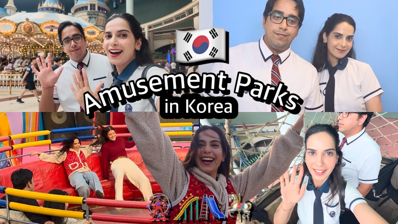 WE WORE KOREAN SCHOOL UNIFORMS TO LOTTE WORLD?! 🎢🇰🇷