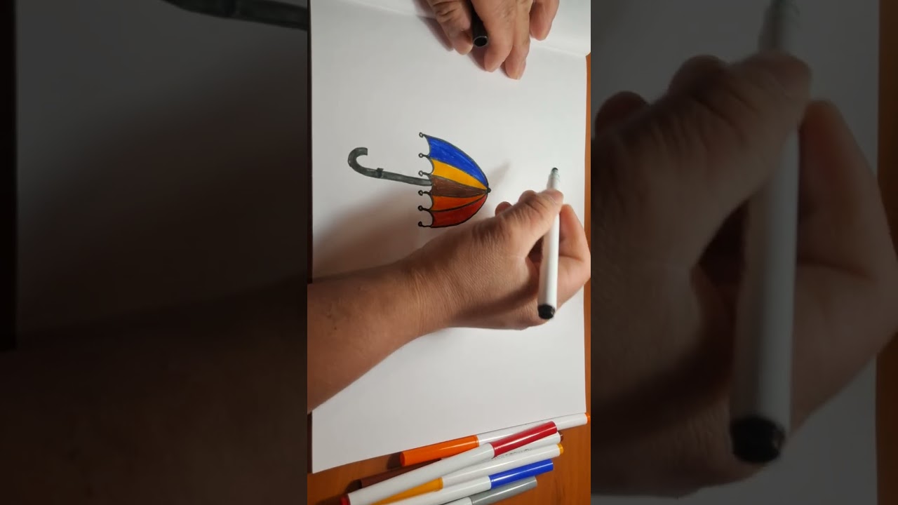¿Cómo dibujar una paragua bien fácil y divertido?..