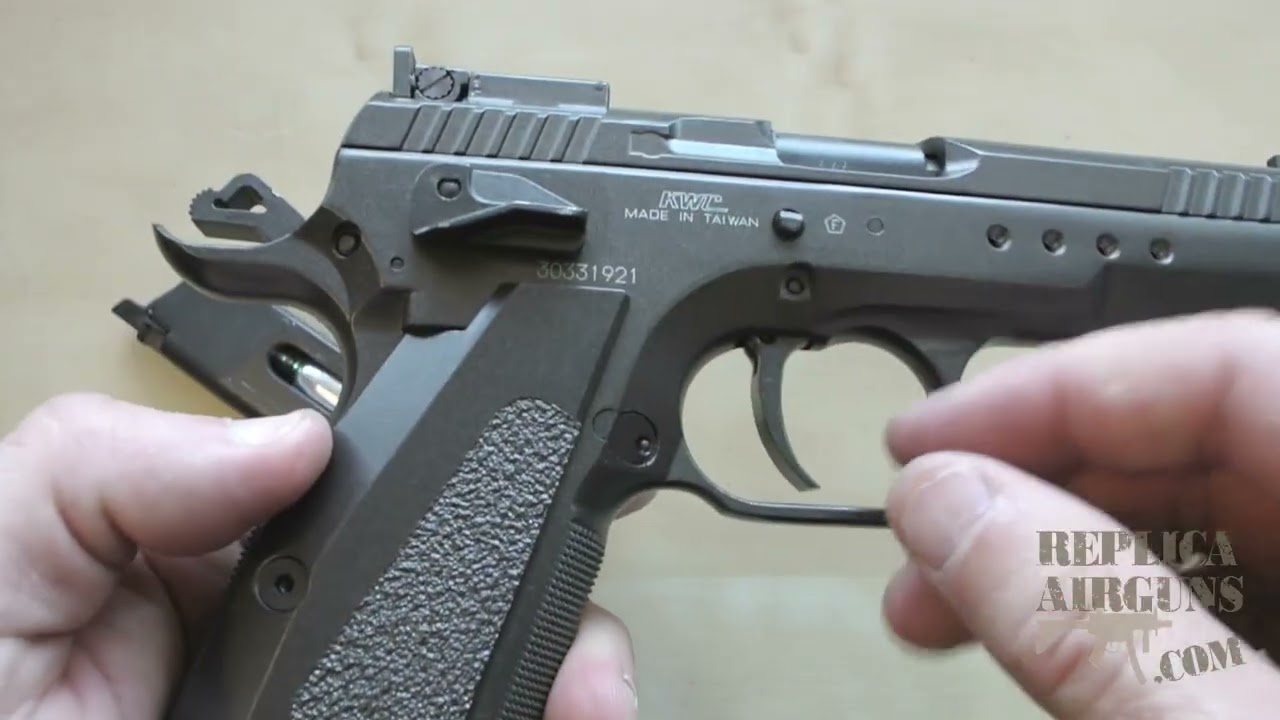 KWC Model 75 Tac Blowback BB Pistol Table Top Review