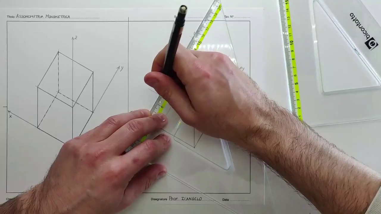 CLASSE TERZA 22 Assonometria Monometrica di un Parallelepipedo