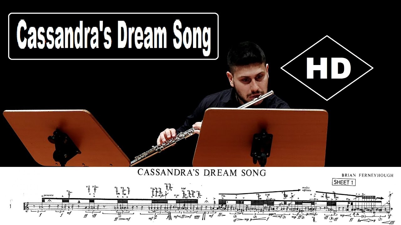 B.Ferneyhough (1943)/Cassandra's Dream Song, (WITH SCORE) for Flute Solo (1970) [HD]