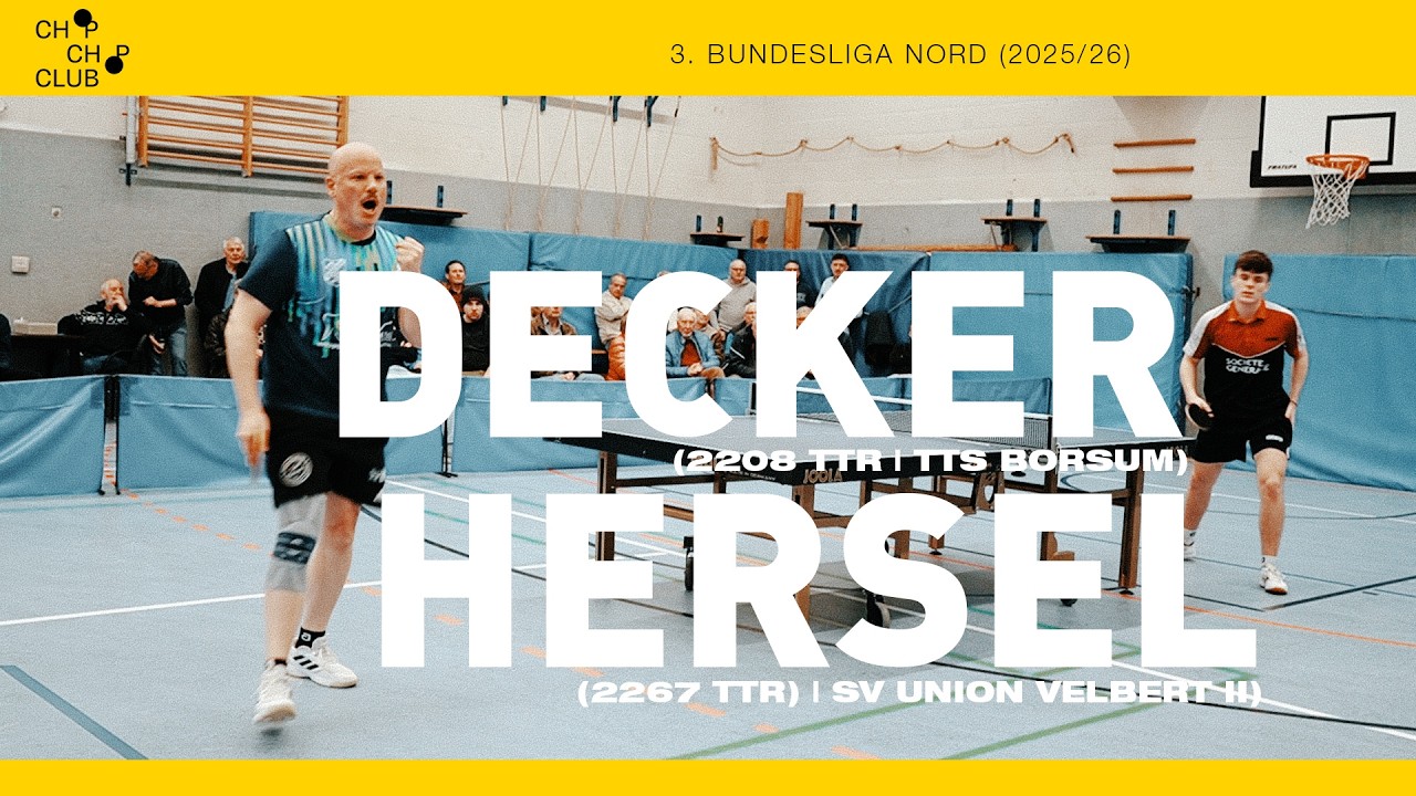 Patrick Decker (TTR 2208) vs. Noah Hersel (TTR 2267) [3. Tischtennis Bundesliga Nord 2025/26]