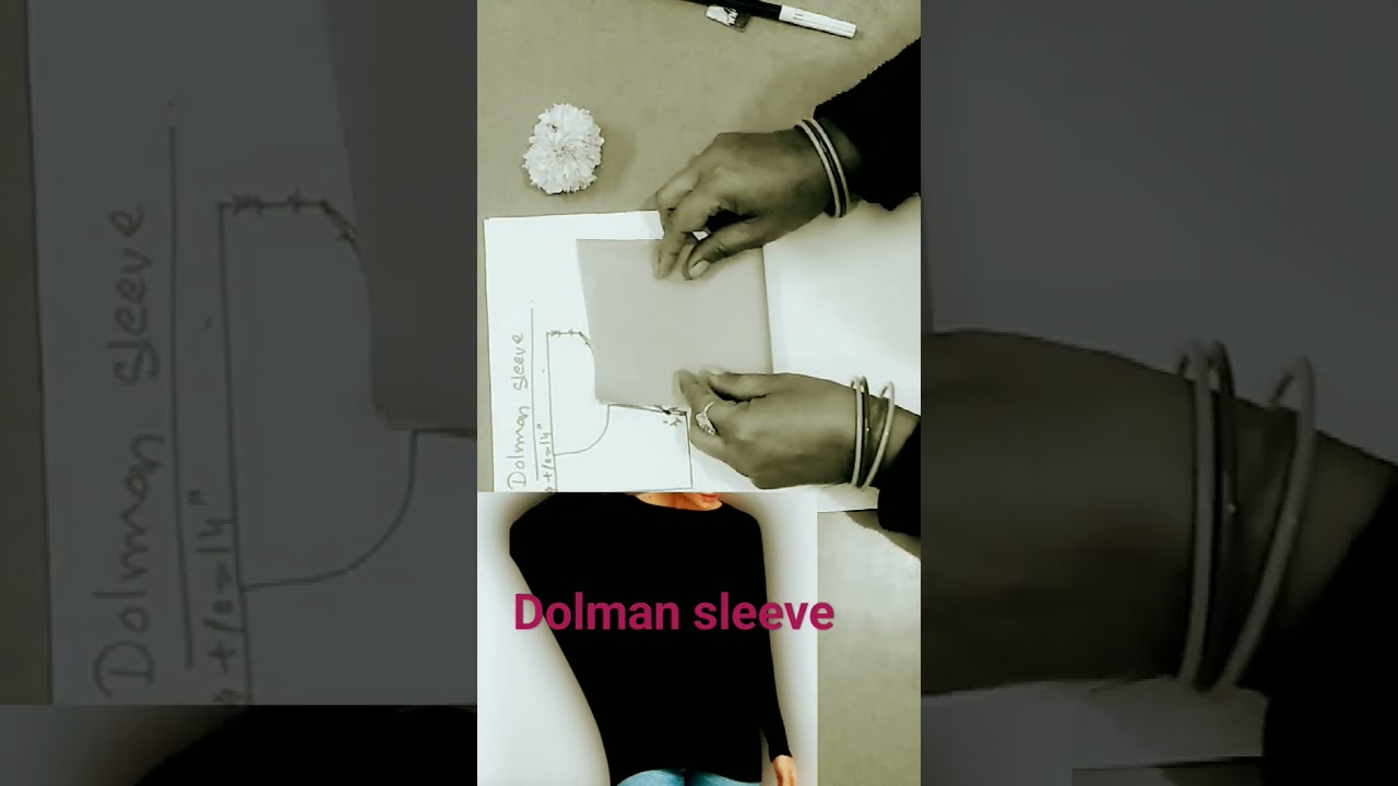 dolman sleeve drafting or pattern making #youtubshort #shorts #dolmansleeve