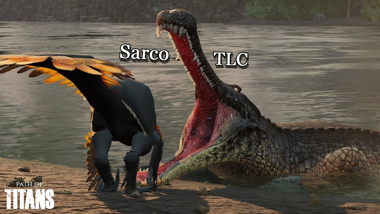 New Sarco TLC showcase Build and Death roll hunting - Path of titans