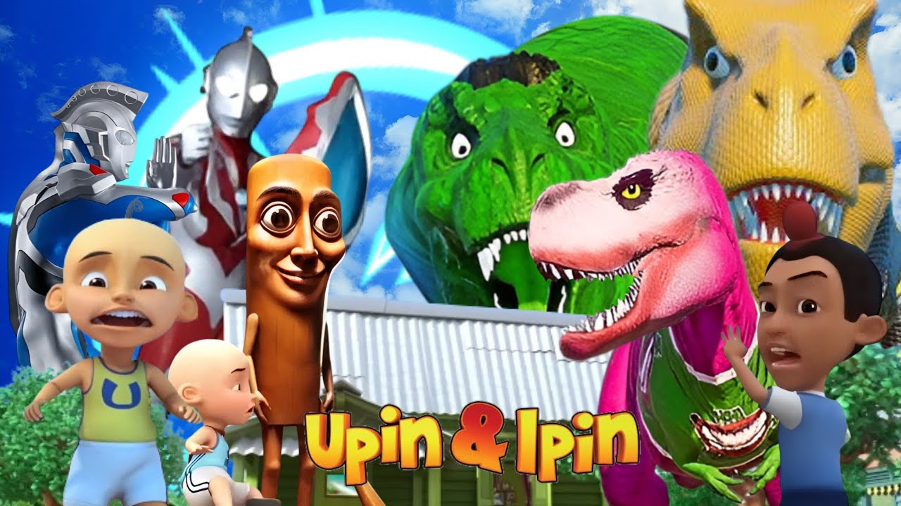 Kompilasi Upin Ipin Takut Ada Tirex Dinosaurus Hulk Hijau Pokemon Ultramen Ribut Tung Tung Sahur
