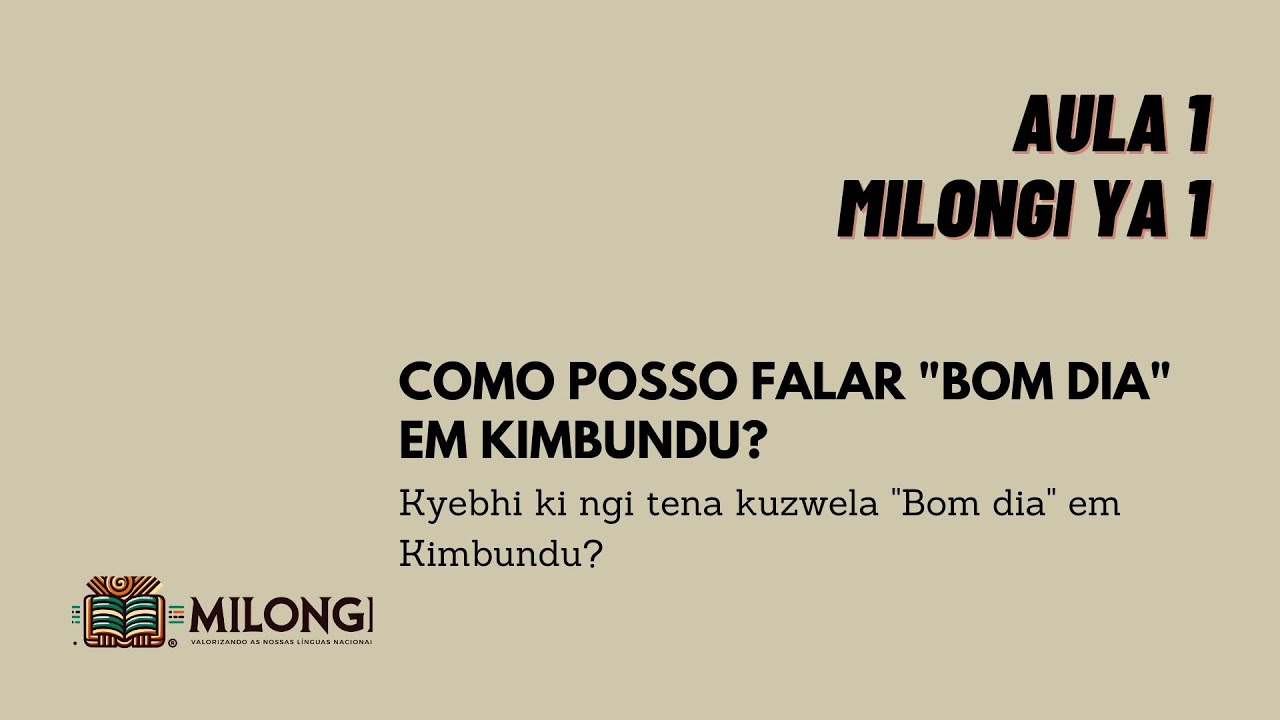 Mbandu ya 1 | Milongi ya 1 -  Kyebhi ki ngi tena kuzwela 
