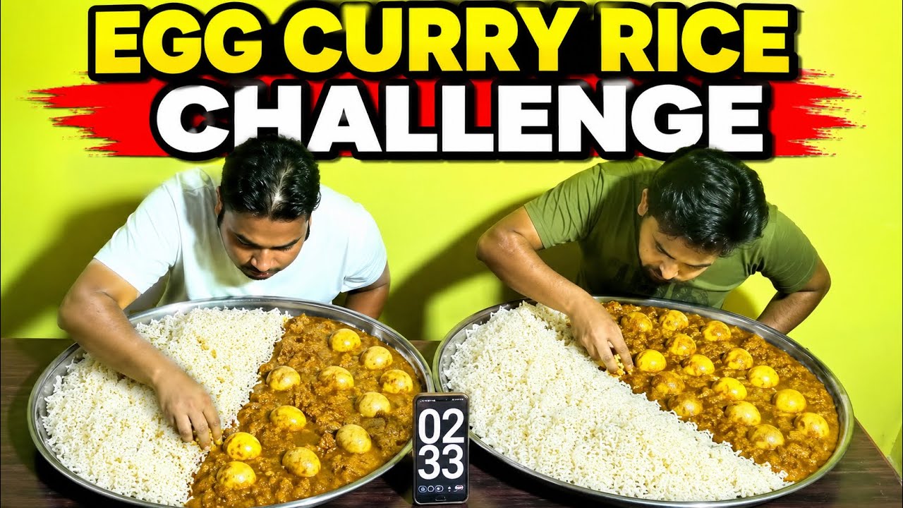 Egg Rice Eating Challenge | Winning Amount 500 #food #challenge 