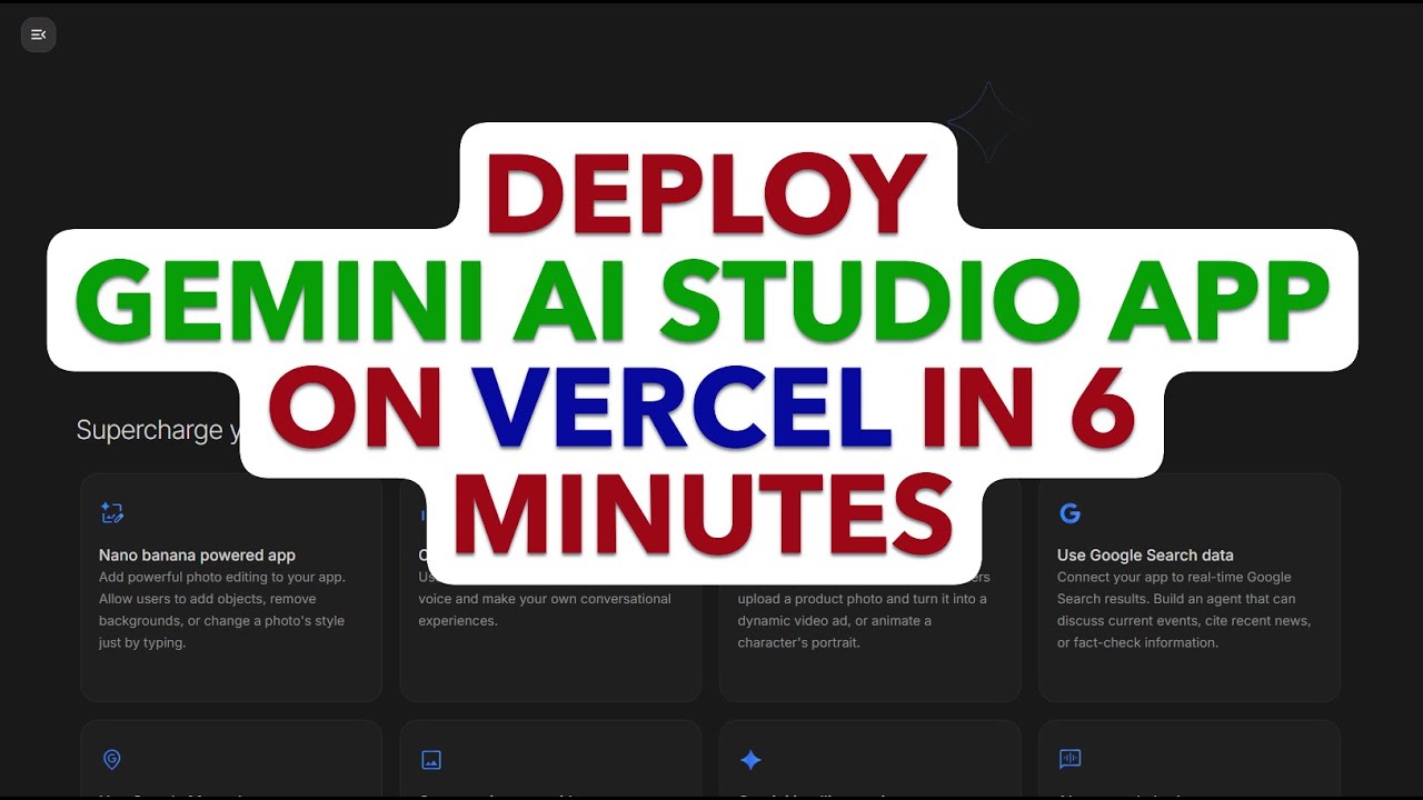 Host Your AI Studio App on Vercel in 6 Minutes | Full Deployment Tutorial (2025)