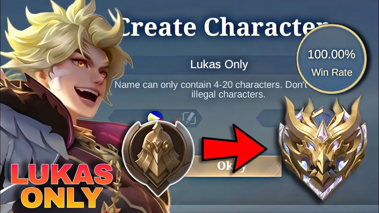 100% WIN RATE FROM WARRIOR TO MYTHIC SOLO RANK | LUKAS ONLY !!😱 (Hardest Challenge)
