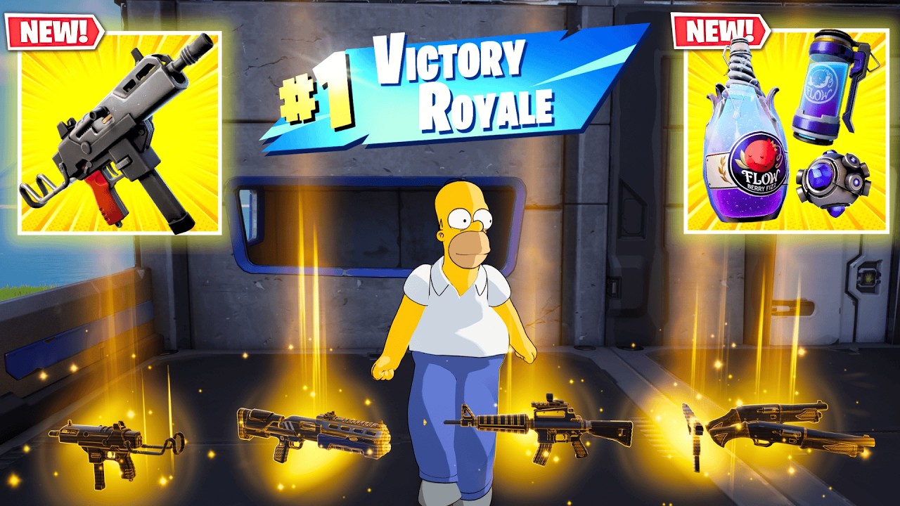 HOMER SIMPSON vs NEW MYTHIC'S CHALLENGE (NEW!! Fortnite Chapter 7 Season 1)
