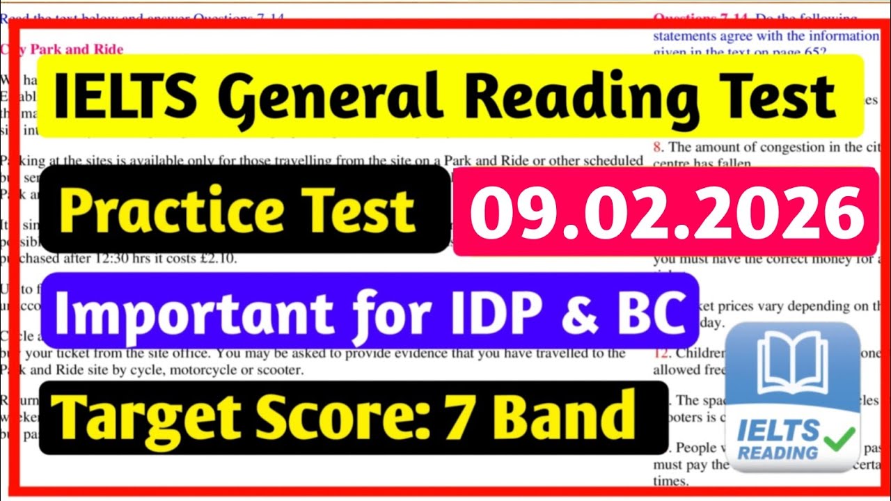 IELTS Reading General Training Practice Test 2026 With Answers | IELTS Reading Test General Training