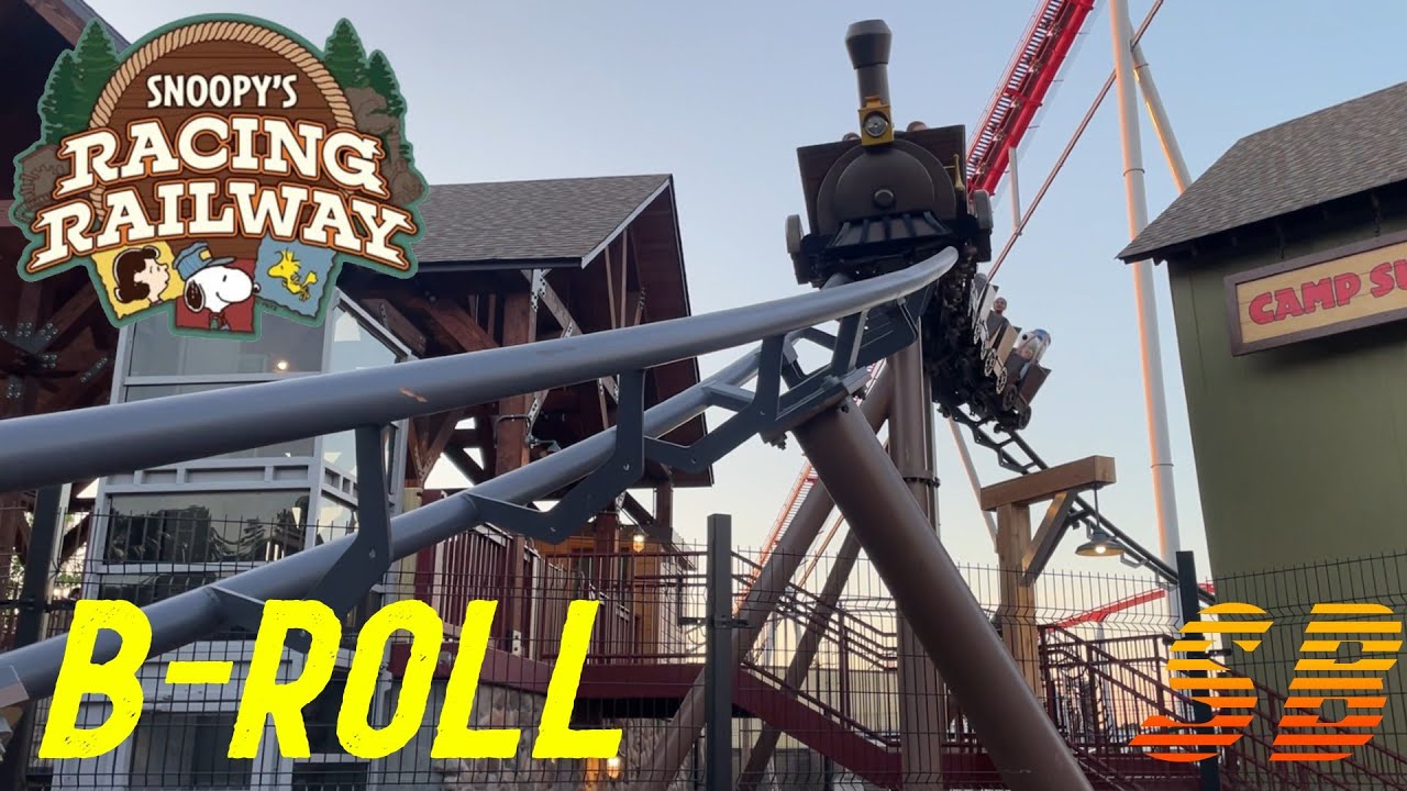 Snoopy's Racing Railway Carowinds Free B-Roll (60 fps)