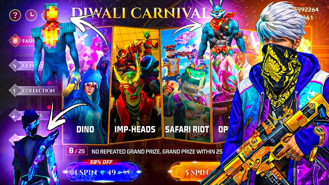I Lost 2,00,000 Diamonds on Diwali Carnival Event 😭 Garena Free Fire 