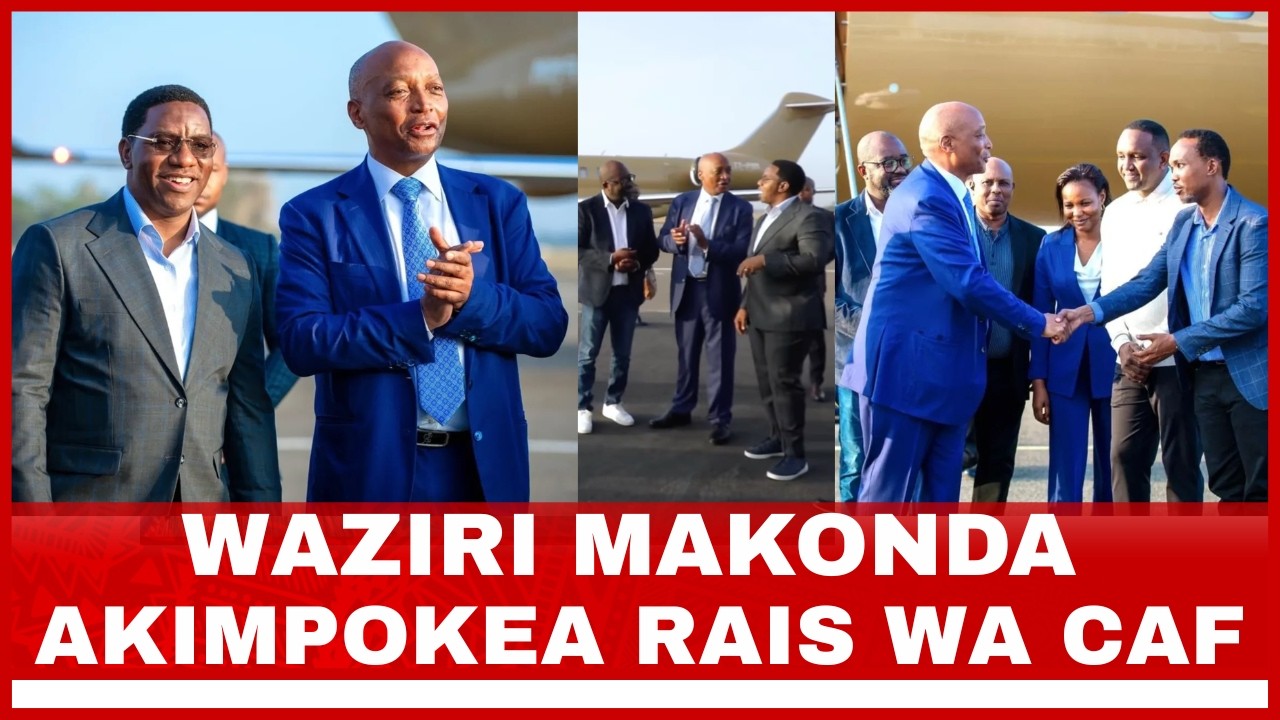 WAZIRI MAKONDA AKIMPOKEA RAIS WA CAF TANZANIA, RAIS WA TFF, INJINIA HERSI KWENYE MSAFARA WA MAKONDA