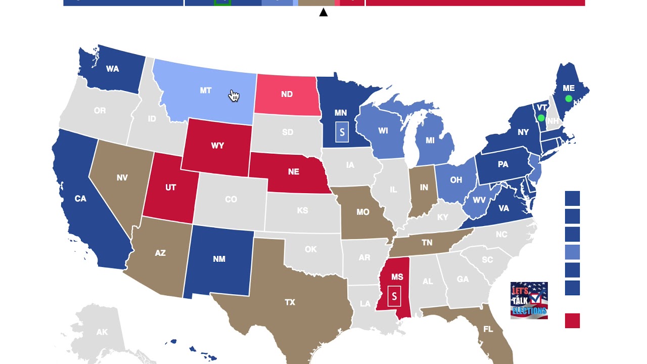 The 2018 Senate Elections as of November 5th, 2018