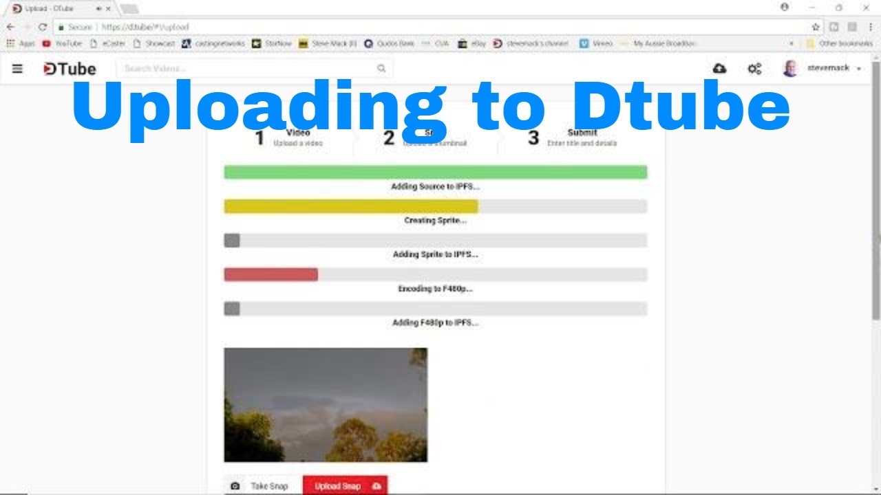 Uploading to Dtube - Step by Step Guide