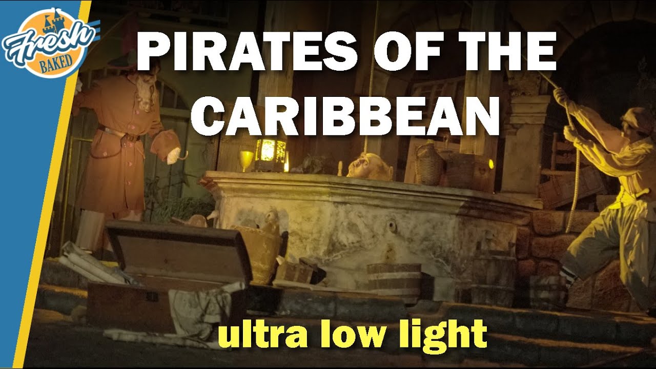 Pirates of the Caribbean full ride through and queue ULTRA LOW LIGHT