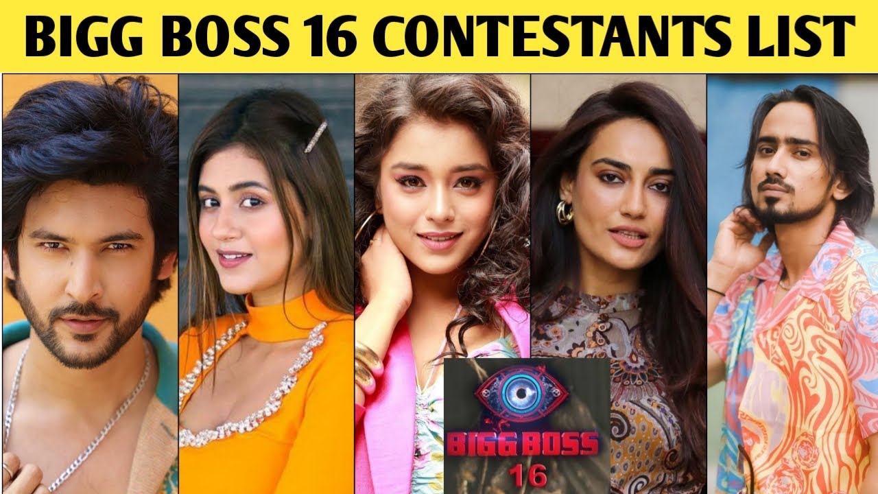 Bigg Boss 16 Contestants List 2022 | Surbhi Jyoti, Shivin Narang, Munawar | Bigg Boss Season 16