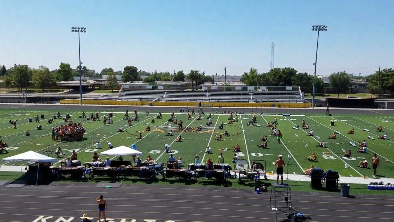Pacific Crest Drum and Bugle Corps rehearsing.