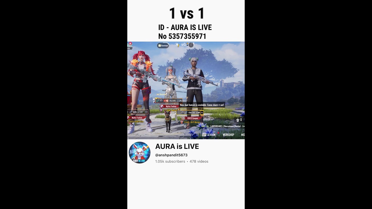 Let’s play room in live with our subscribers in Bgmi and pubg
