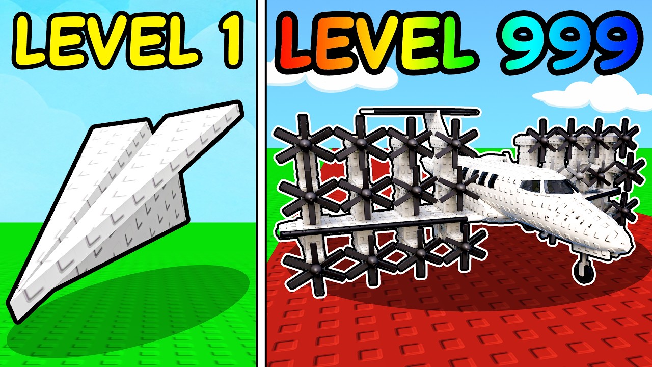 Upgrading My Plane to MAX LEVEL in Roblox Plane Race With 99 Propellers!