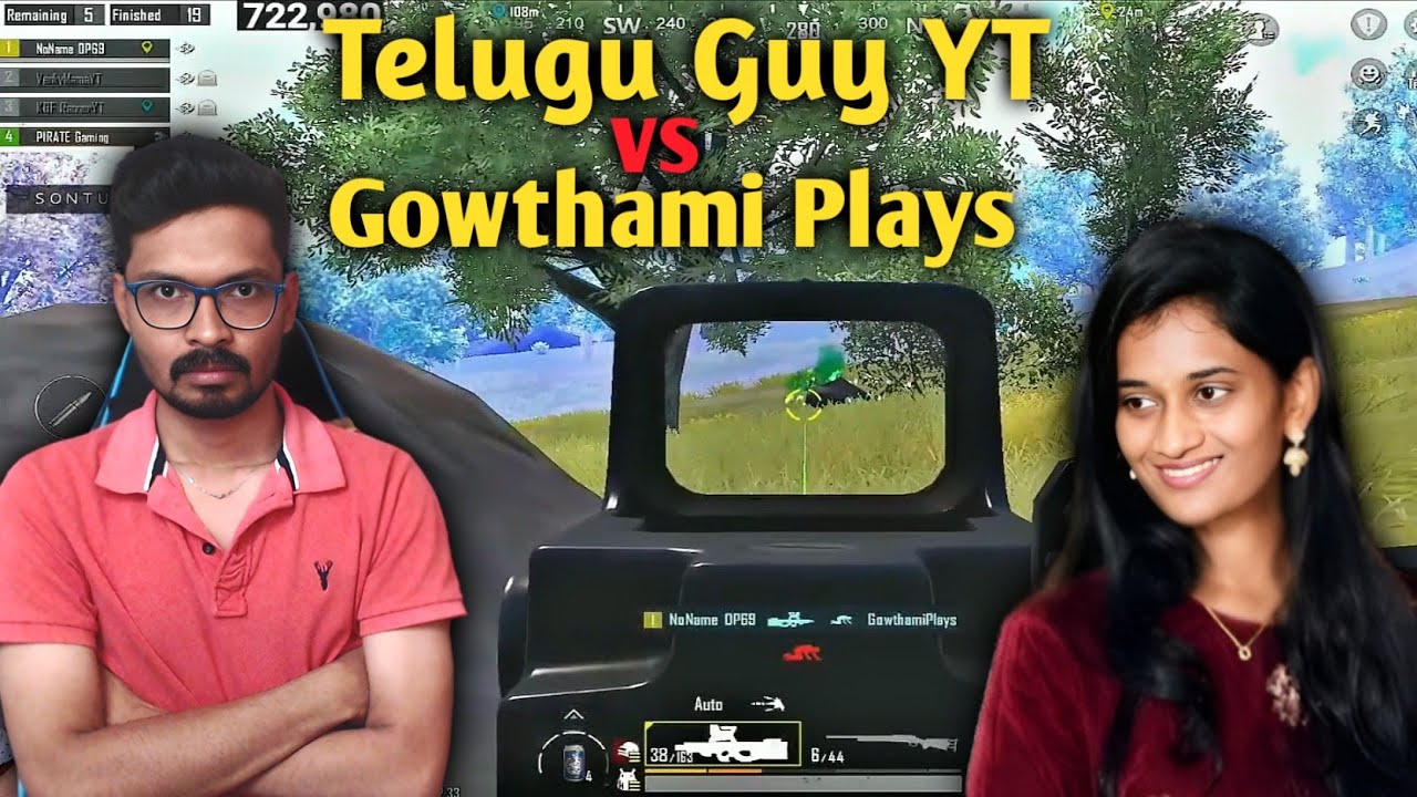 Telugu Guy YT vs Gowthami Plays🔥 in Last Zone for WWCD🥵