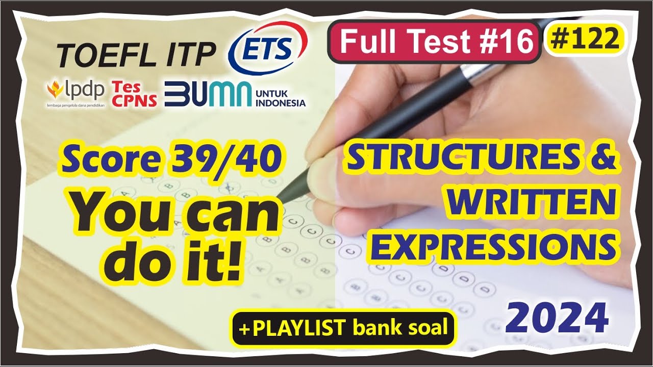 CEK kemampuan TOEFL Structure mu sekarang #toeflstructure #toeflpracticetest #toeflitp #toefl2024