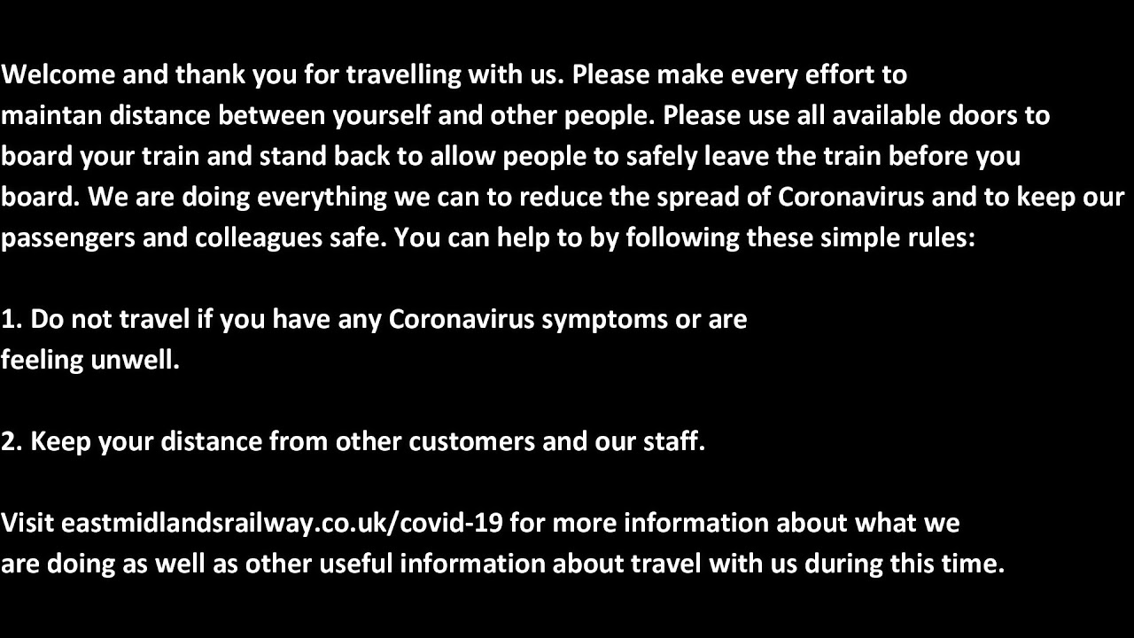 Nottingham Station Announcements (27/04/2021)