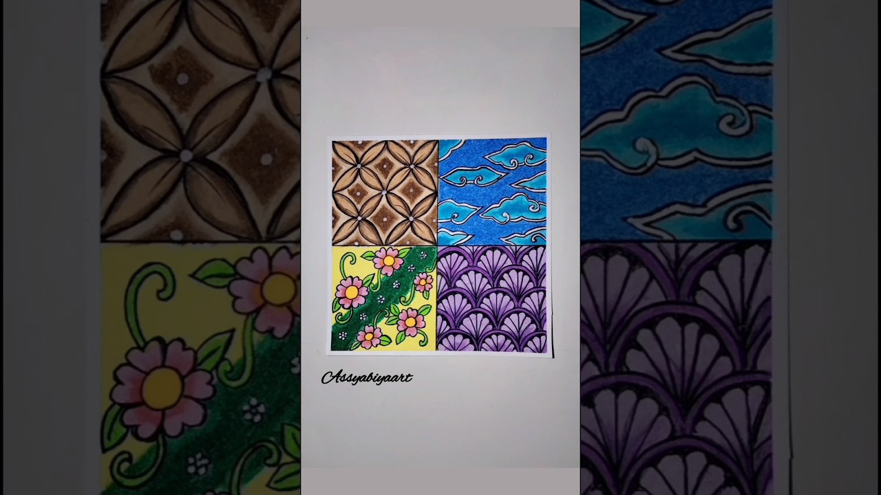 Menggambar 4 motif batik
