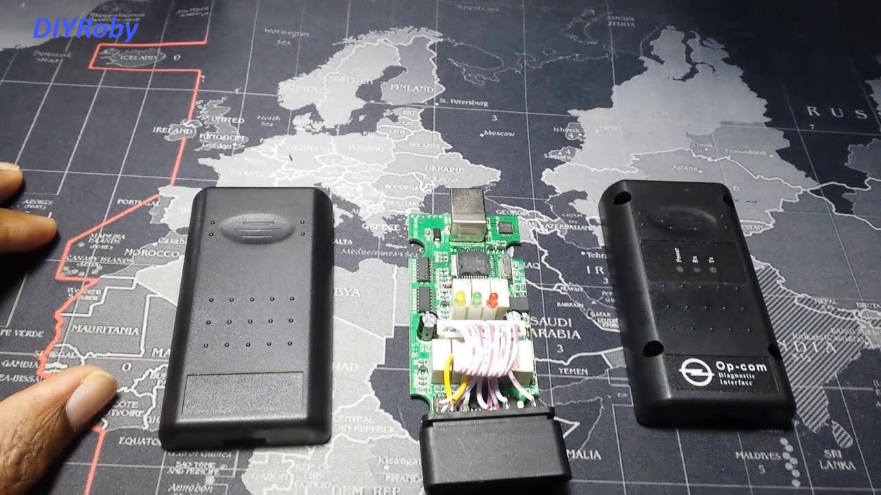 Диагностический сканер кодов Opel OPCOM V1.70 PIC18f458: распаковка, внутреннее устройство и наст...