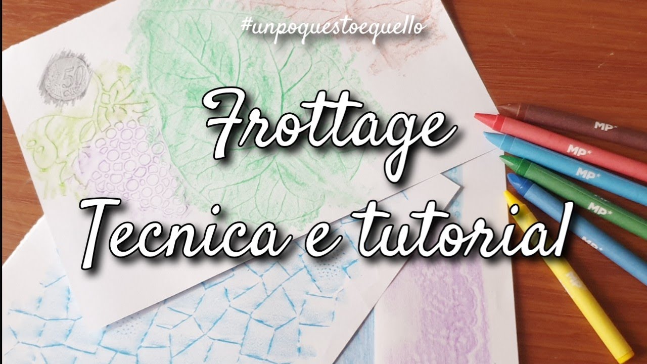 Tecnica del FROTTAGE - disegnare con le foglie  #frottage #art