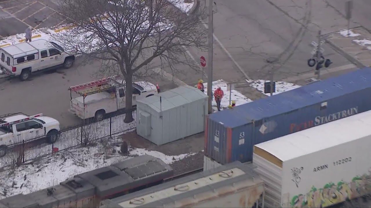 UP-W Metra trains stopped in Villa Park after freight train strikes pedestrian